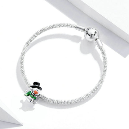 White Snowman Charm