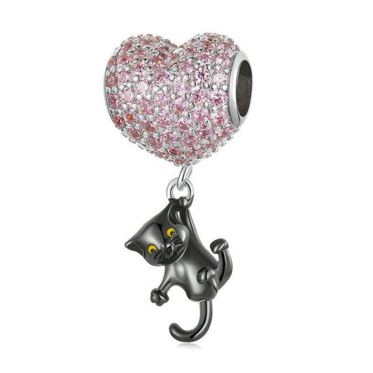 Cat Heart Charm