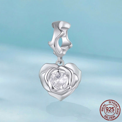 Rose Heart Charm