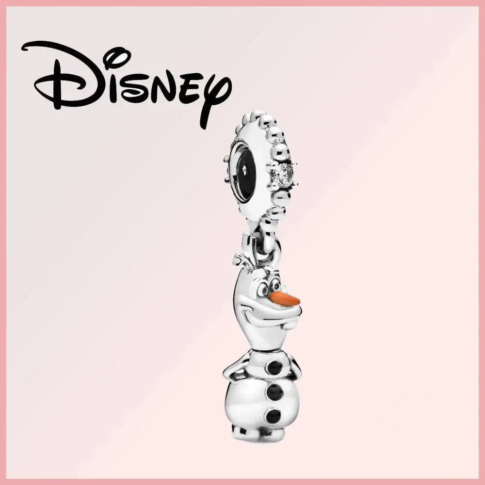 Sterling silver Olaf charm from Disney Pixar Charms Collection (Limited Edition), featuring zircon accents and detailed enamel work.