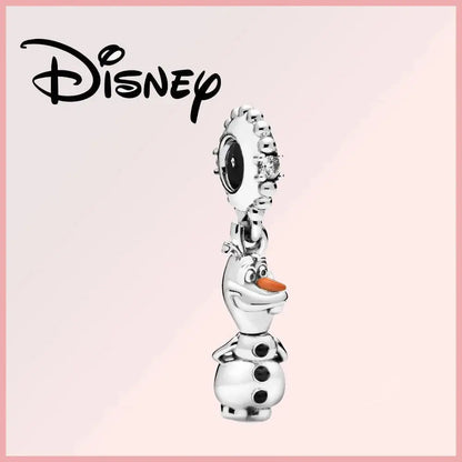 Sterling silver Olaf charm from Disney Pixar Charms Collection (Limited Edition), featuring zircon accents and detailed enamel work.