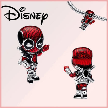 Disney Pixar Charms Collection (Limited Edition) charm featuring a red and black superhero design with silver accents and detailed costume elements.