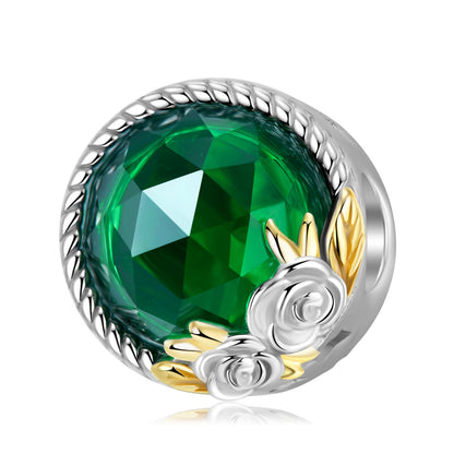 Emerald Rose Charm