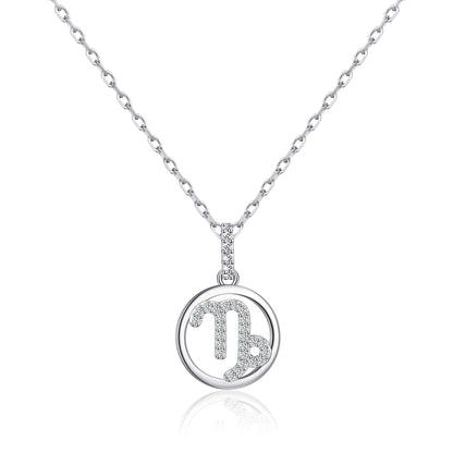 Capricorn Star Sign Zodiac Necklace and Quote Card with Zircondia® Crystals