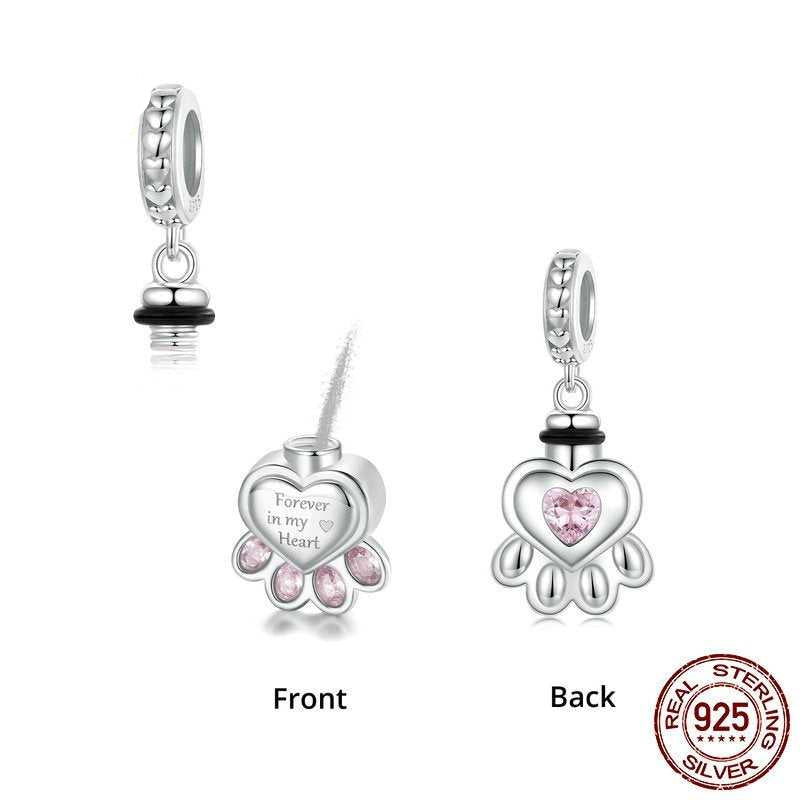 Pink Paw Ashes Charm