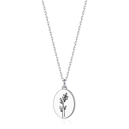 December Birth Flower Holly Berry Necklace with Card