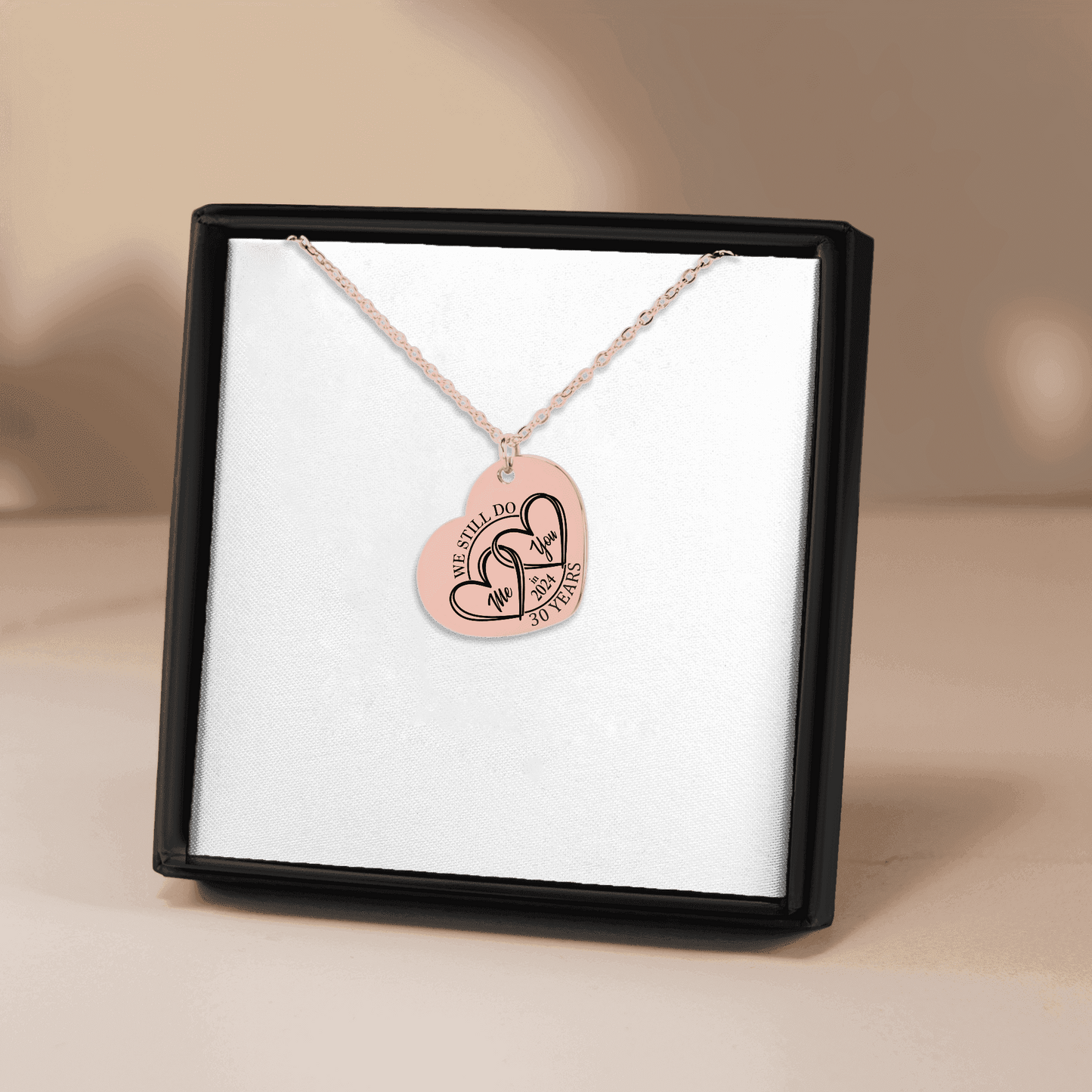 30th Years Anniversary Heart Necklace
