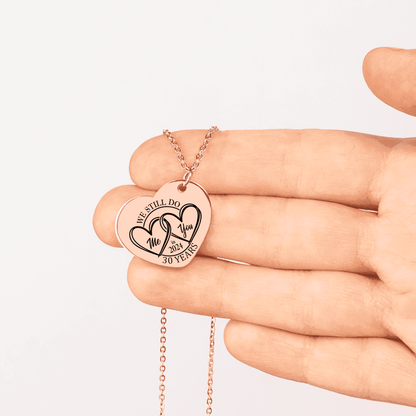 30th Years Anniversary Heart Necklace