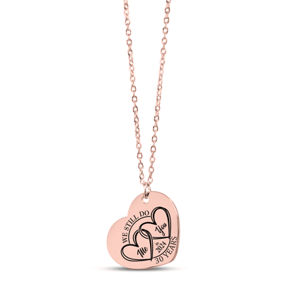 30th Years Anniversary Heart Necklace