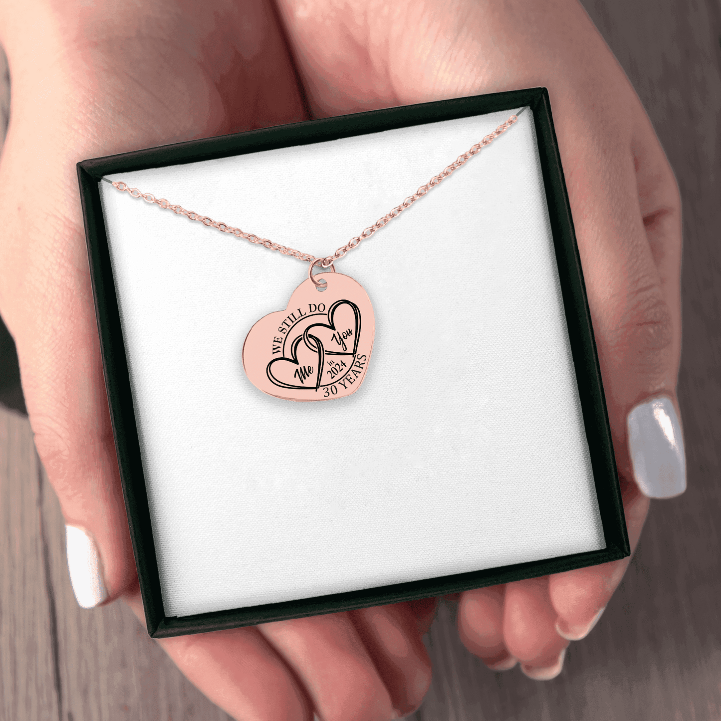 30th Years Anniversary Heart Necklace