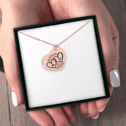 30th Years Anniversary Heart Necklace