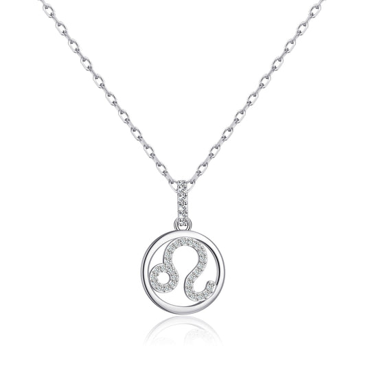 Leo Star Sign Zodiac Necklace and Quote Card with Zircondia® Crystals