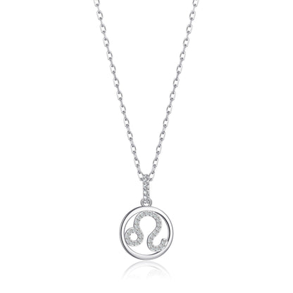 Leo Star Sign Zodiac Necklace and Quote Card with Zircondia® Crystals