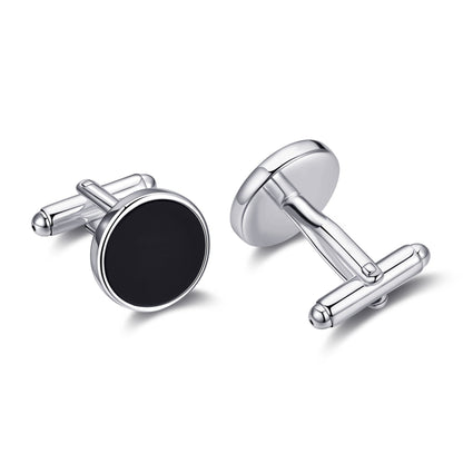 Men's I Couldn't Say I Do Without You Black Onyx Gemstone Wedding Cufflinks