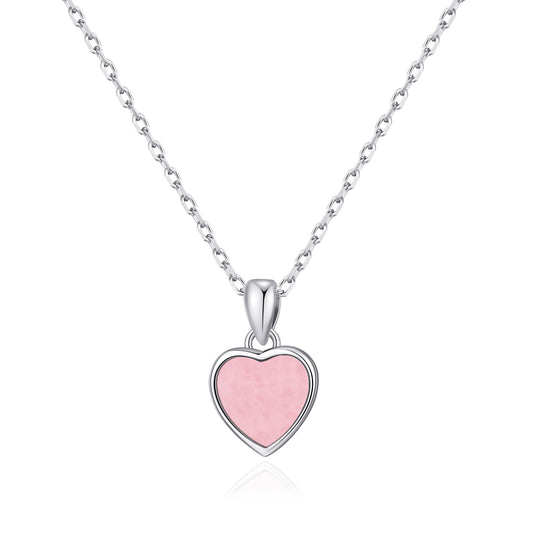 Rose Quartz Gemstone Heart Necklace