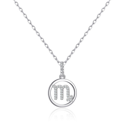 Scorpio Star Sign Zodiac Necklace and Quote Card with Zircondia® Crystals
