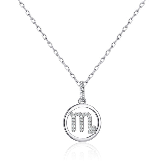 Scorpio Star Sign Zodiac Necklace and Quote Card with Zircondia® Crystals