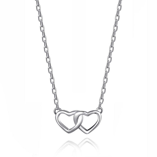 Sterling Silver Mum Quote Heart Link Necklace