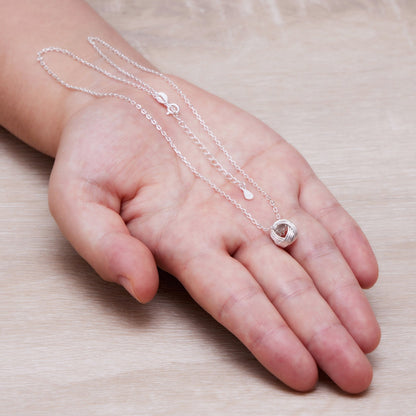 Sterling Silver Mum Quote Knot Necklace