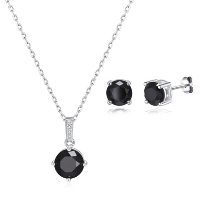Sterling Silver Black Onyx Gemstone Set with Quote Card