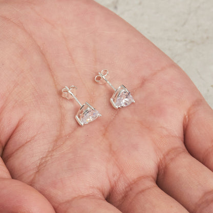 Sterling Silver I Couldn't Say I Do Without You Wedding Heart Earrings with Zircondia® Crystals