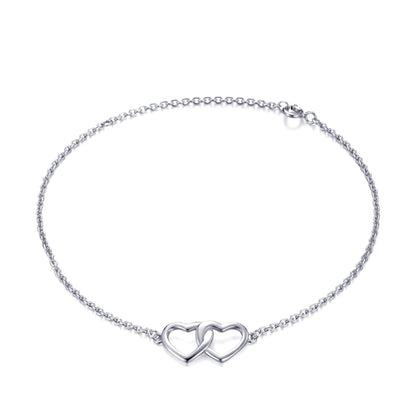 Sterling Silver Daughter Quote Heart Link Bracelet