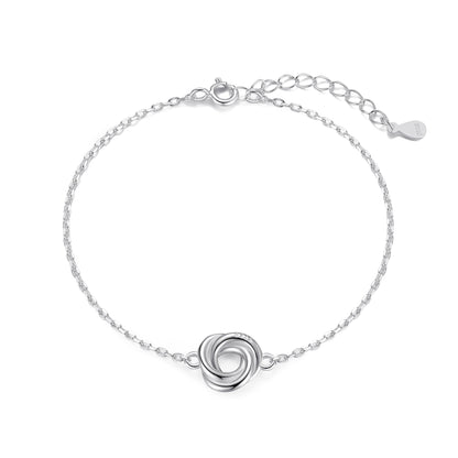 Sterling Silver Daughter Quote Knot Bracelet