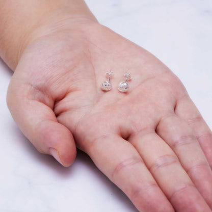 Sterling Silver Mum Quote Knot Earrings