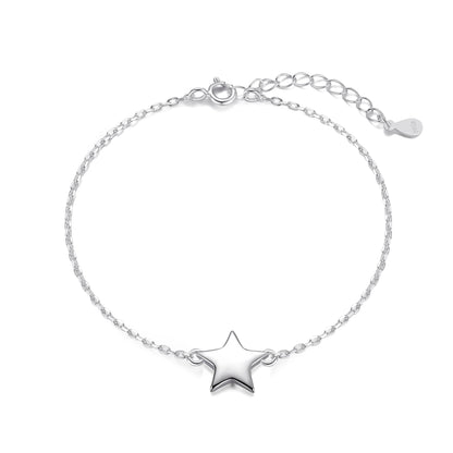 Sterling Silver Grandma Quote Star Bracelet