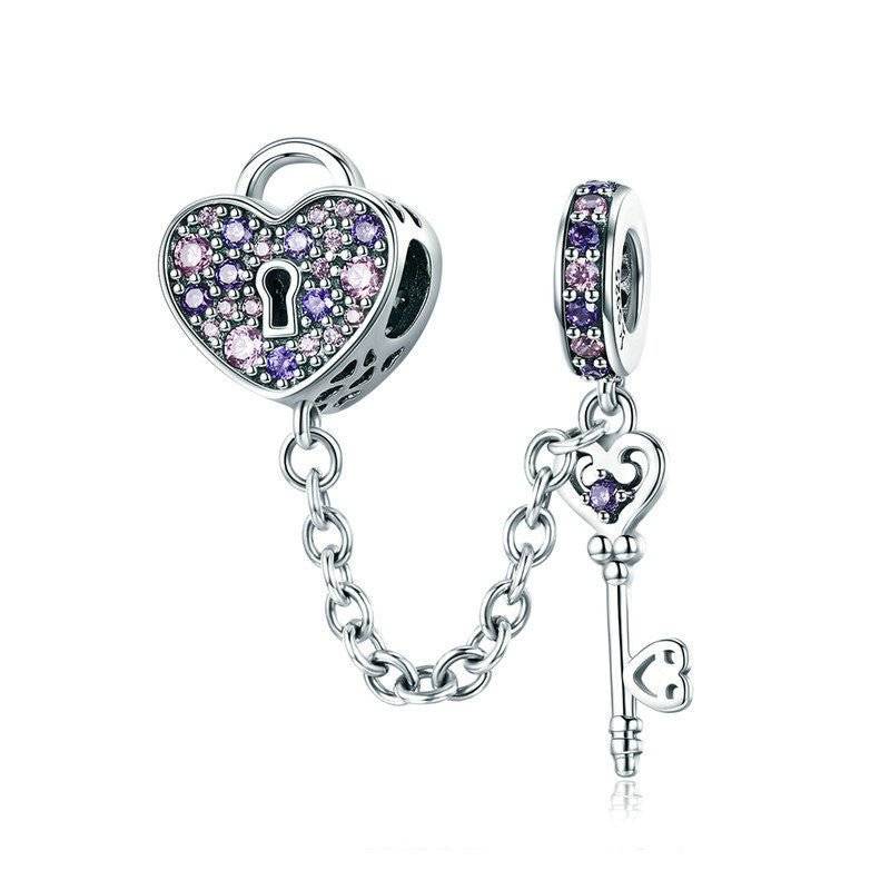 Heart Lock and Key Charmcharms